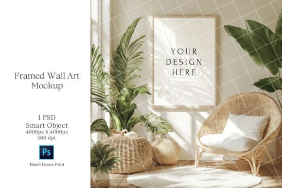 Download Boho Wall Art Mockup PSD Smart Object - Art mockup Collection