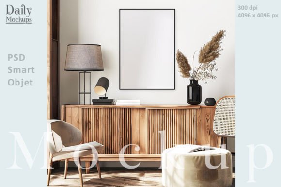 Download Vertical Wall Art Frame PSD Mockup - Wall art Collection