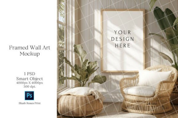 Download Boho Wall Art Mockup PSD Smart Object - Art mockup Collection