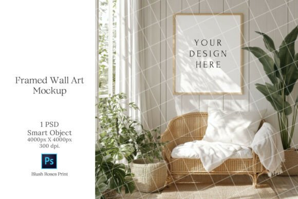 Download Boho Wall Art Mockup PSD Smart Object - Art mockup Collection