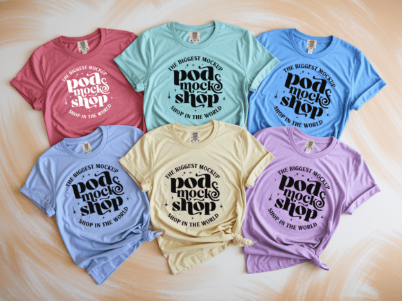 Download Comfort Colors 1717 Group Mockup - Premium Bundle